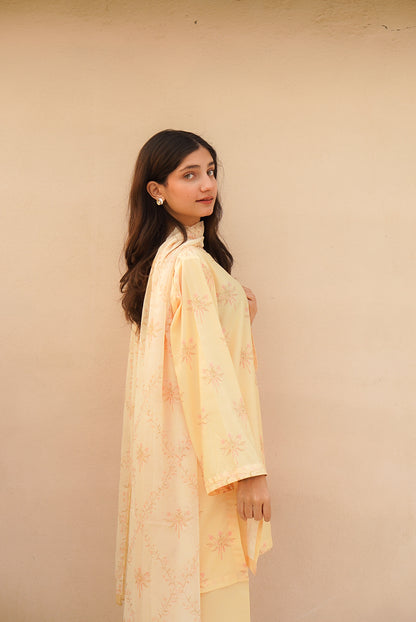 Butter yellow 3pc lawn suit