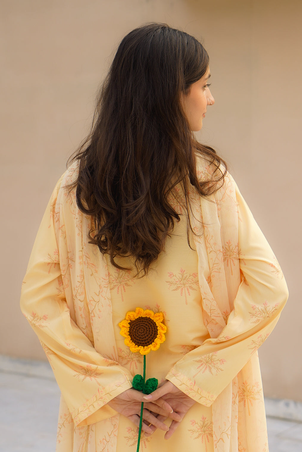Butter yellow 3pc lawn suit