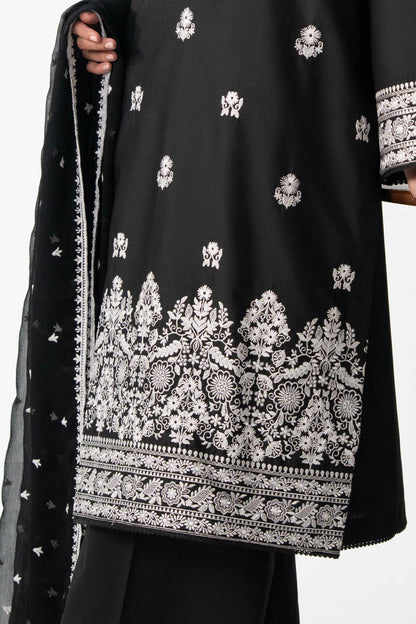 SIYAH 3PC COTTON EMBROIDERED SUIT