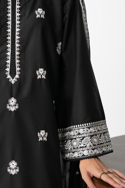SIYAH 3PC COTTON EMBROIDERED SUIT